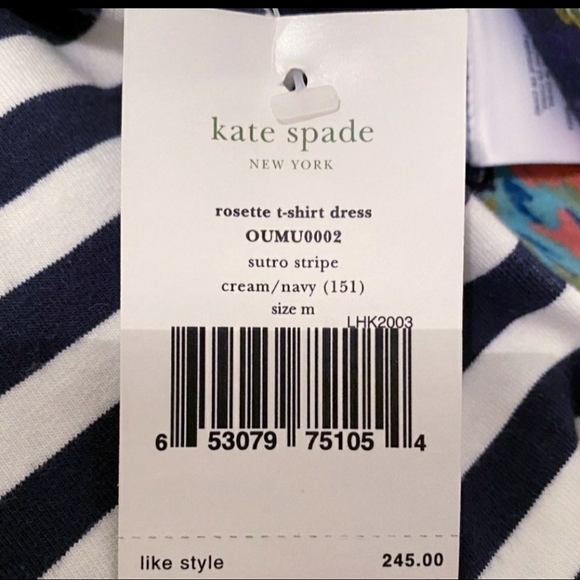 NWT  Kate Spade Rosette T-Shirt Dress - Picture 3 of 5
